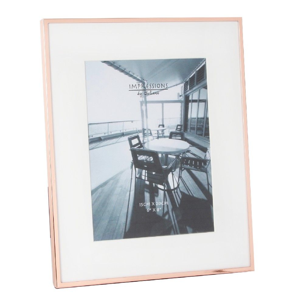 Impressions Copper Plated Narrow Edged Frame Photo