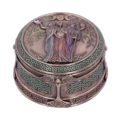 Maiden Mother Crone Triple Moon Pagan Trinket Box