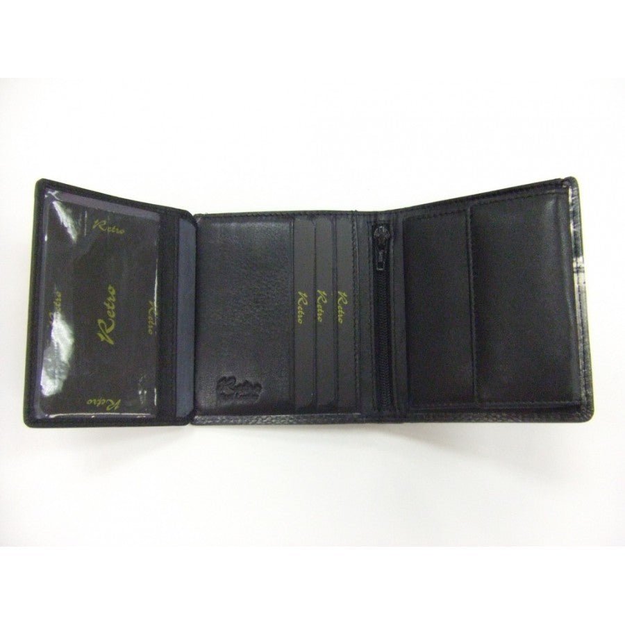 Golunski Retro Genuine Leather Tri Fold Mens Gents Wallet Scooter Mod Design