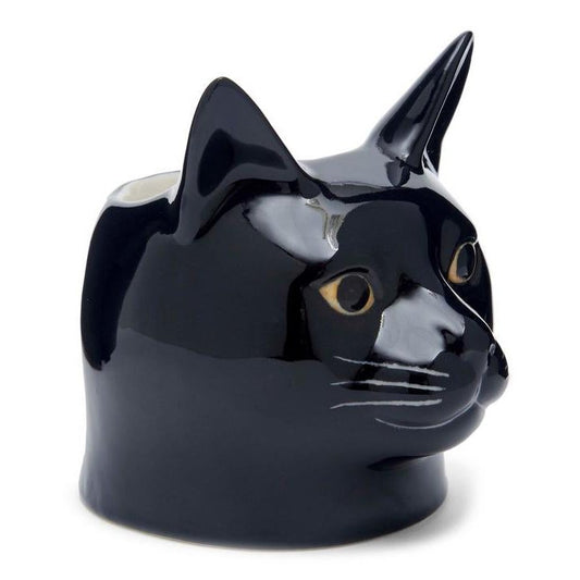 Lucky Black Cat Face Egg Cup