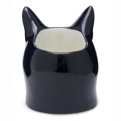Lucky Black Cat Egg Cup Quail Ceramics