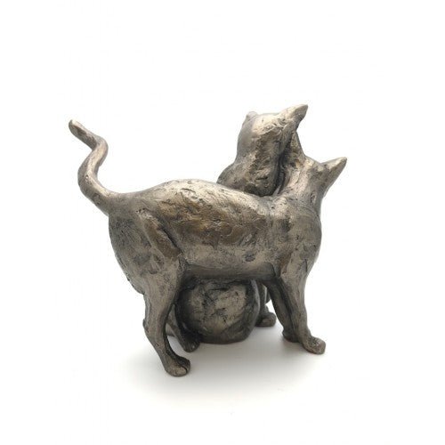 Frith - Making Friends Double Cat Sculpture By Paul Jenkins