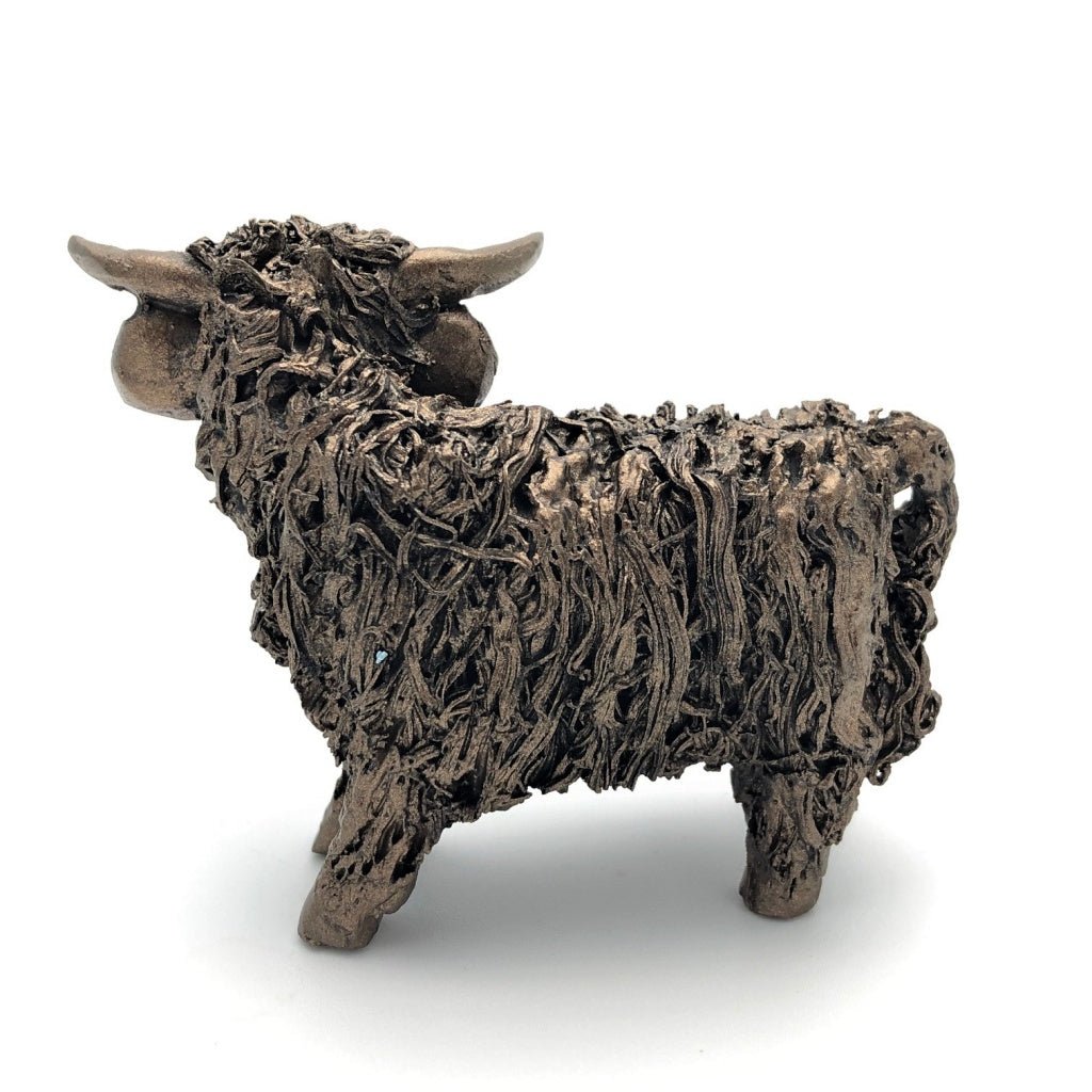 Frith Miniature Highland Bull Standing Malcolm, Cold Cast Bronze Made In UK
