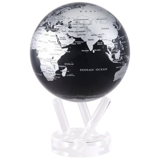 MOVA Silver and Black Map 4.5" Globe