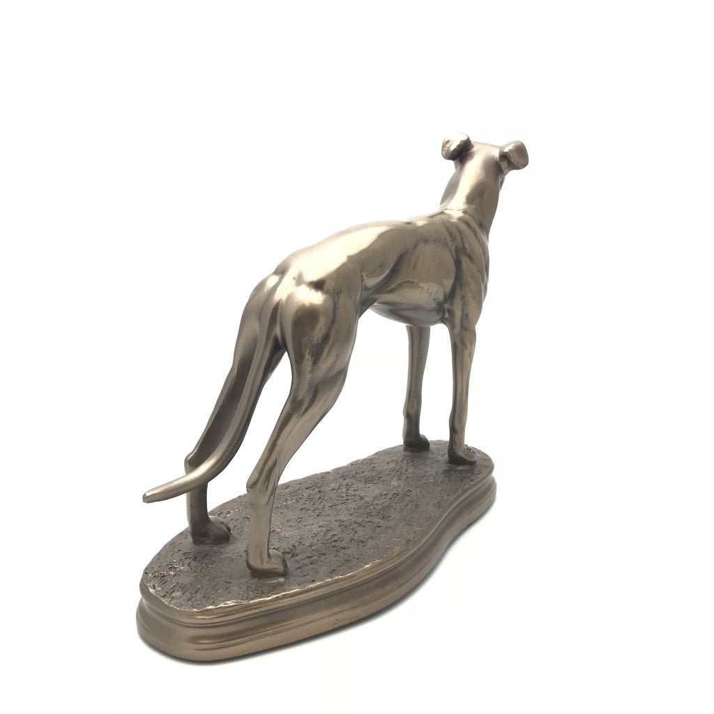 Standing Greyhound Figure Cold Cast Bronze By Beauchamp Bronze