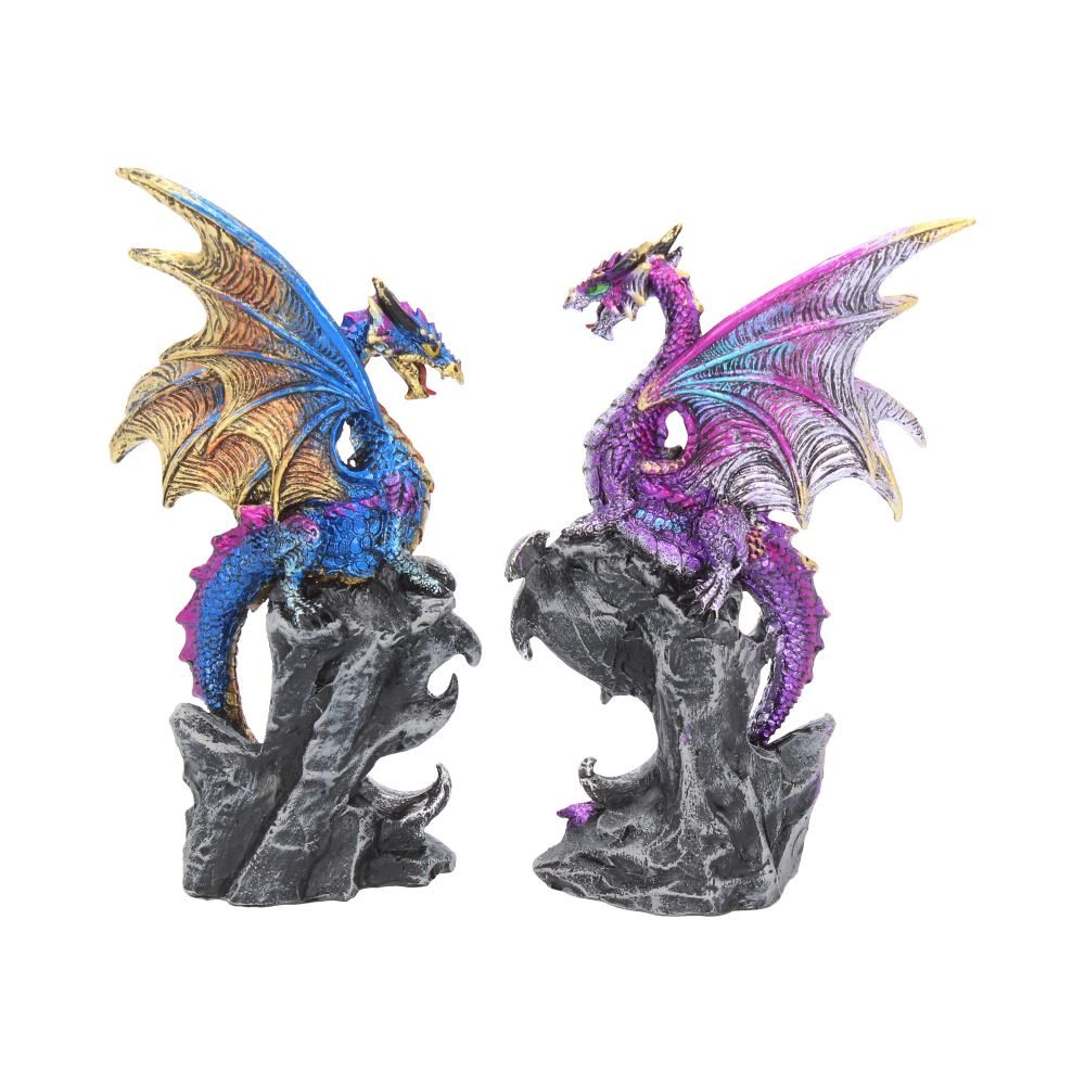 Realm Protectors Figurines Set Two Dragon Gem Ornaments