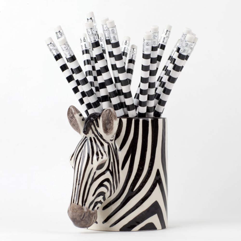 Zebra Pencil Pot Quail Ceramics